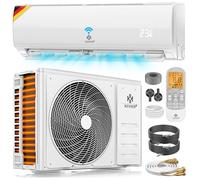 KESSER® Climatiseur fixed Quick Connect Mono Split système Kit 12000 BTU/h + WiFi APP LCD Refroidissement et Chauffage Blanc