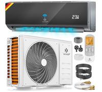 KESSER® Climatiseur fixed Quick Connect Mono Split système Kit 9000 BTU/h + WiFi APP LCD Refroidissement et Chauffage Anthracite