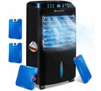 KESSER® Climatiseur mobile 4 en 1 avec télécommande et minuterie, réservoir d'eau de 10 l, ioniseur et humidificateur, ventilateur sans tuyau d'évacuation, 3 niveaux avec blocs réfrigérants
