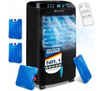KESSER® Climatiseur mobile 4 en 1 - Refroidisseur d'air avec télécommande et minuterie, réservoir d'eau de 10 L, ionisateur et humidificateur, ventilateur climatiseur sans tuyau d'évacuation, 3