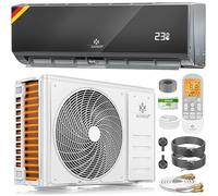 KESSER® Climatiseur Split Quick Connect - WiFi & App - Climatiseur avec fonction chauffage et mode refroidissement - Climatiseur mural - Avec câble en cuivre 12000 BTU 3,4 kW - Réfrigérant R32
