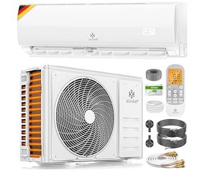 KESSER® Climatiseur Split Quick Connect - WiFi & App - Climatiseur avec fonction chauffage et mode refroidissement - Climatiseur mural - Avec câble en cuivre 12000 BTU 3,4 kW - Réfrigérant R32