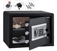 KESSER® Coffre Électrique | Boîtier à piles inclus | Électronique, Triple verrouillage à double boulon | Mural ou à poser au sol | S argent