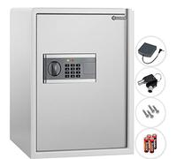 KESSER® Coffre-fort Électrique | Boîtier à piles inclus | Coffre-fort électronique | Triple verrouillage à double boulon | Coffre-fort mural ou à poser au sol | Coffre-fort à poser, XL argent