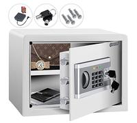 KESSER® Coffre-fort Électrique | Boîtier à piles inclus | Coffre-fort électronique | Triple verrouillage à double boulon | Coffre-fort mural ou à poser au sol | Coffre-fort à poser, M argent