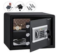 KESSER Coffre-fort électronique | 35 x 25 x 25 cm | Avec boîte à piles | Coffre-fort électronique | 3 x Verrouillage à double boulon | Coffre-fort mural au sol | Coffre-fort à meubles | Éclairage