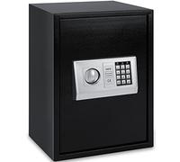 KESSER® Coffre-Fort Électronique | Épaisseur de Porte 4mm | Verrouillage à Double Boulon | Mural | Matériel de Montage Inclus - Noir/XL - 50x35x34,5 cm