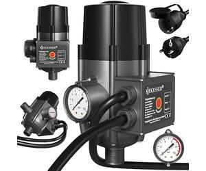 KESSER® Commande de pompe avec indicateur de bar et câble | Pressostat de 10 bar | Pressostat électrique | Contrôle la pression de l'eau - Mise en marche et arrêt automatiques