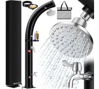 KESSER® Douche Solaire Courbe de Jardin | Housse de Protection | Eau Chaude 35L | Max 60°C | Sans Raccordement Électrique | Pour Piscine et Camping