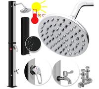 KESSER® douche solaire | douche solaire de jardin 35 litres | eau chaude | Maximum 60°C | Sans raccordement électrique noir/argent