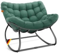 KESSER Fauteuil à bascule ergonomique pour l'intérieur et l'extérieur - Charge maximale : 120 kg - Avec pieds antidérapants - Résistant aux intempéries