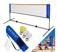 KESSER® Filet de Badminton - Filet de Tennis - 300 cm - 400 cm - 500 cm - Réglable en Hauteur sur 3 Positions - Set composé de Filet, 3 Volants, Armature en Fer Solide, Sac de Transport, intérieur et