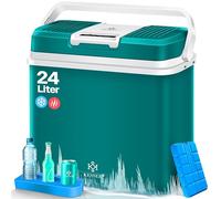 KESSER Glacière 24 litres | Refroidissement et chaleur | Glacière électrique thermique 12 V et 230 V | Boîte isotherme pour voiture, bateau et camping | Mini réfrigérateur avec mode ECO & MAX | (vert