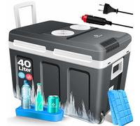 KESSER® Glacière à roulettes 40L | pour garder au chaud et refroidir | Glacière thermoélectrique | 12 Volts et 230 Volts| Mini-réfrigérateur | Thermobox pour voiture| bateau et camping | EEK A++