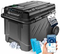 KESSER® Glacière électrique à compresseur 41 litres | Congélateur de camping avec contrôle tactile LED | Contrôle App et accumulateurs de froid USB 12/24 V 230 V | Refroidisseur -20 °C pour voiture et
