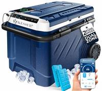 KESSER® Glacière électrique à compresseur 51 litres | Congélateur pour camping avec contrôle tactile LED | Contrôle App et accumulateurs de froid USB 12/24 V 230 V | Refroidisseur -20 °C Voiture