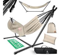 KESSER® Hamac Lake avec Support | Hamac Double pour 2 Personnes, Structure Stable, capacité de Charge de 200 kg, Taille XXL | Beige