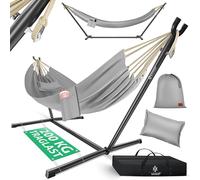 KESSER® Hamac Lake avec Support | Hamac Double pour 2 Personnes, Structure Stable, capacité de Charge de 200 kg, Taille XXL | Gris