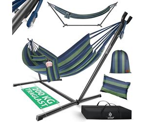 KESSER® Hamac Lake avec Support | Hamac Double pour 2 Personnes, Structure Stable, capacité de Charge de 200 kg, Taille XXL | Bleu