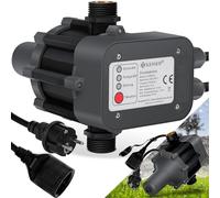 KESSER Interrupteur de pression - 10 bar - Commande de pompe - Eau domestique - Arrosage de jardin - Avec câble - Pression constante de l'eau - Jardin et maison - Arrêt automatique