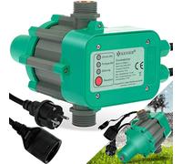KESSER Interrupteur de pression - 10 bar - Commande de pompe - Eau domestique - Arrosage de jardin - Avec câble - Pression constante de l'eau - Jardin et maison - Arrêt automatique