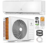 KESSER® Kit de climatisation Split, fonction WiFi/application, climatiseur, refroidissement chauffage 18 000 BTU/h (5 300 W), très silencieux, réfrigérant R32, télécommande, fonction minuterie