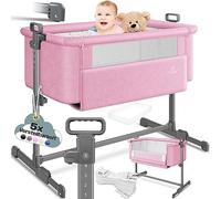 KESSER® Lit d'Appoint Hubi 3 en 1 | Supplémentaire pour Bébé | de Voyage | avec Matelas Souple | pour Enfant à Roulettes | Réglage de la Hauteur sur 5 Positions