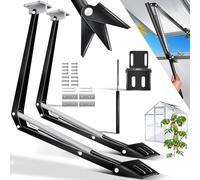 KESSER® Lot de 2 ouvre-fenêtres automatiques pour serre - Capacité de levage : 7,5 kg - Hauteur d'ouverture : 45 cm - Angle d'ouverture en continu - Lève-vitre - Ouverture et fermeture automatiques