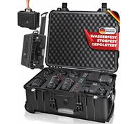 KESSER® Mallette de Transport Photo à Outils avec Mousse, Coque Dure Universelle et Roulettes, Poignée Télescopique, Étanche Outdoor 56x46x27cm