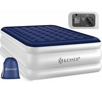 KESSER Matelas Gonflable Lit Gonflable Lit d'appoint autogonflant avec Pompe électrique intégrée, Matelas pneumatique pour Le Camping ou Un Usage Domestique avec Sac, 2 Personnes, 203 x 152,5 x 51 cm