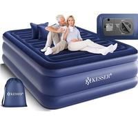 KESSER Matelas Gonflable Lit Gonflable Lit d'appoint autogonflant avec Pompe électrique intégrée, Matelas pneumatique pour Le Camping ou Un Usage Domestique avec Sac, 2 Personnes, 203 x 152,5 x 51 cm