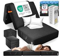 KESSER® Matelas pliant 75 x 195 x 15 cm Matelas d'appoint 3 fois pliable en siège pliant Matelas pliant en mousse 25kg/m³ extra épais 15cm respirant lavable Housse amovible incluse avec sac de