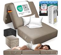 KESSER® Matelas pliant 75 x 195 x 15 cm - Matelas d'invité - Pliable en 3 positions - Pour tabouret - Mousse 25 kg/m³ - Extra épais - 15 cm - Respirant - Lavable - Housse amovible - Avec sac de