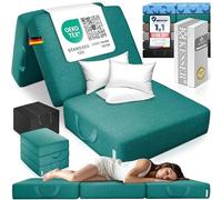 Kesser® Matelas pliant 90 x 200 x 15 cm Matelas d'appoint 3 fois pliable en repose-pied Pliable Matelas en mousse 25kg/m³ extra épais 15cm respirant lavable Housse amovible incluse Sac de transport