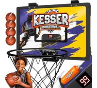 KESSER® Mini Panier de Basketball pour Chambre et Bureau | Panier de Basketball pour intérieur et extérieur | Planche de Basketball pour Chambre d'enfant & Montage Mural | Planche de Basket-Ball avec