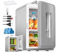 KESSER® Mini réfrigérateur 2 en 1 | Glacière | Capacité de 15 litres avec Fonction de Chauffage, transportable, AC DC 220-240 V/12 V, Prise électrique et Allume-cigares