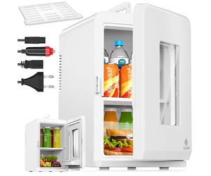 KESSER® Mini réfrigérateur 2 en 1 | Glacière | Capacité de 15 litres avec Fonction de Chauffage, transportable, AC DC 220-240 V/12 V, Prise électrique et Allume-cigares