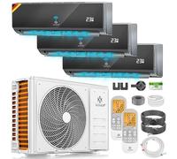 KESSER® Multisplit Climatisation 3 Appareils Intérieurs, 27000 BTU, Ensemble Climatiseur Split avec WiFi/App, Chauffage & Refroidissement, Inverter, Mode Eco, Déshumidificateur & Ventilateur, Très