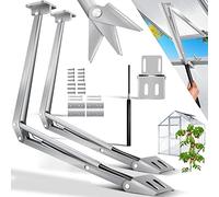 KESSER® Ouvre-vitre Automatique pour Serre 7,5 kg de Force de Levage 45cm de Hauteur d'ouverture Angle d'ouverture continu lève-vitre Ouverture et Fermeture automatiques, 2X