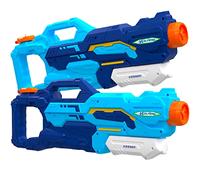 KESSER® Pistolet à Eau Ensemble de 2 Pistolets à Eau portée 10-11 mètres, capacité 1500 ML Jouets de Plage Amusants à l'eau en Plein air pour Enfants et Adultes Piscine de Plage, Bleu/Bleu Clair
