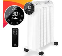 KESSER Radiateur à huile 2500 W - Chauffage électrique - Économie d'énergie - Avec écran, application WiFi et télécommande - Écran tactile - Radiateur à huile mobile, minuterie 24 h, thermostat et