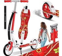 KESSER® Scooter pour Enfants de Ville Trottinette Pliable réglable en Hauteur, Kickscooter jusqu'à 100kg, Frein de Roue Arrière, Jusqu'à 190cm de Hauteur, Sangle de Transport Incluse