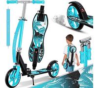 KESSER® Scooter pour Enfants de Ville Trottinette Pliable réglable en Hauteur, Kickscooter jusqu'à 100kg, Frein de Roue Arrière, Jusqu'à 190cm de Hauteur, Sangle de Transport Incluse