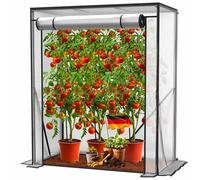 KESSER® Serre à Tomates Premium avec Porte Enrouleur - Film Plastique 100 x 50 x 150 cm pour Légumes, Fleurs, Fruits, Jardin