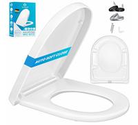 KESSER Siège de toilette en Duroplast avec Softclose - Quick Release - Montage facile - Abattant WC rond - Acier inoxydable