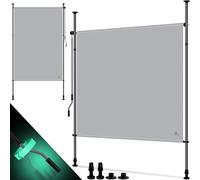 KESSER® Store extérieur Vertical 100x310cm Extensible & Opaque | Store Vertical avec manivelle sans perçage | Paravent de Balcon & Coupe-Vent pour Jardin & terrasse Imperméable Gris