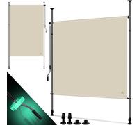 KESSER® Store extérieur Vertical 120x310cm Extensible & Opaque | Store Vertical avec manivelle sans perçage | Paravent de Balcon & Coupe-Vent pour Jardin & terrasse Imperméable Beige
