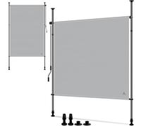 KESSER® Store extérieur Vertical 150x310cm Extensible & Opaque | Store Vertical avec manivelle sans perçage | Paravent Balcon & paravent pour Jardin & terrasse étanche Gris