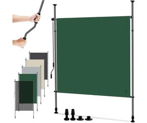KESSER® Store extérieur Vertical 200x310cm Extensible & Opaque | Store Vertical avec manivelle sans perçage | Paravent de Balcon & Coupe-Vent pour Jardin & terrasse Imperméable Vert foncé