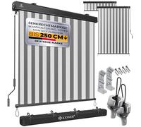 KESSER® Store vertical 160 x 250 cm - Mécanisme à manivelle - Store de balcon - Protection solaire et brise-vue - Protection solaire avec manivelle - Caisson de store pour balcon et terrasse - Kit de